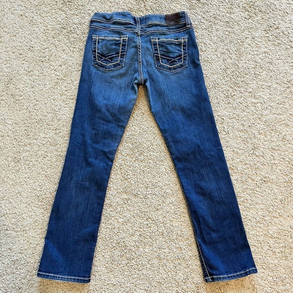 BKE Jeans Womens Size 27 30x27 Blue Dark Wash Addison Crop Denim Bootcut Y2K - Picture 2 of 11